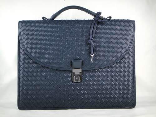 Bottega Veneta Men's briefcase 1021 dark blue